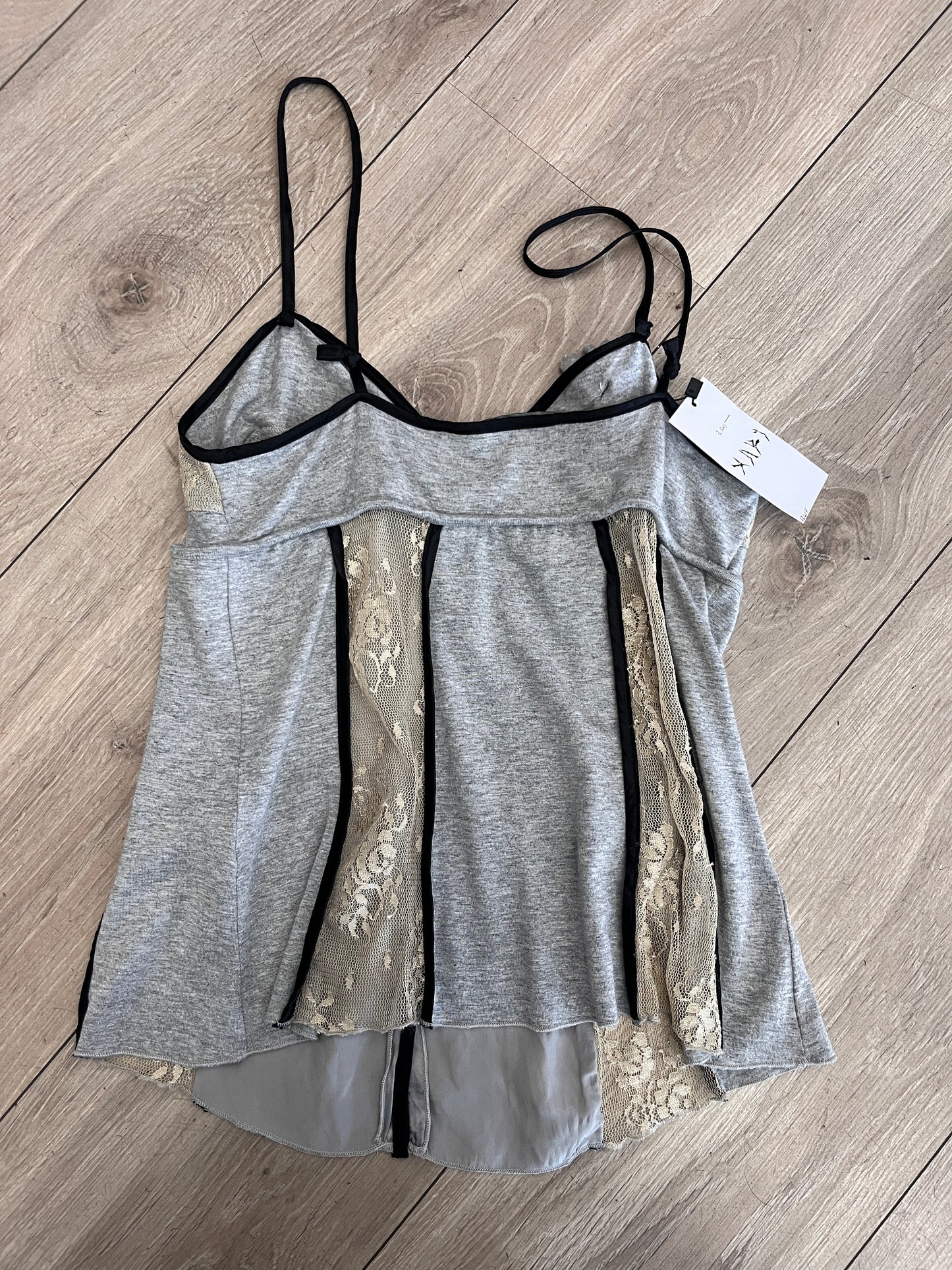 Archive Silk & Cotton Lace Corset Cami #12615