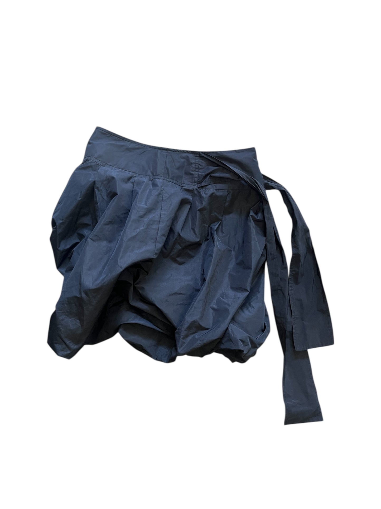 Black Wrap Puff Mini Skirt #11988
