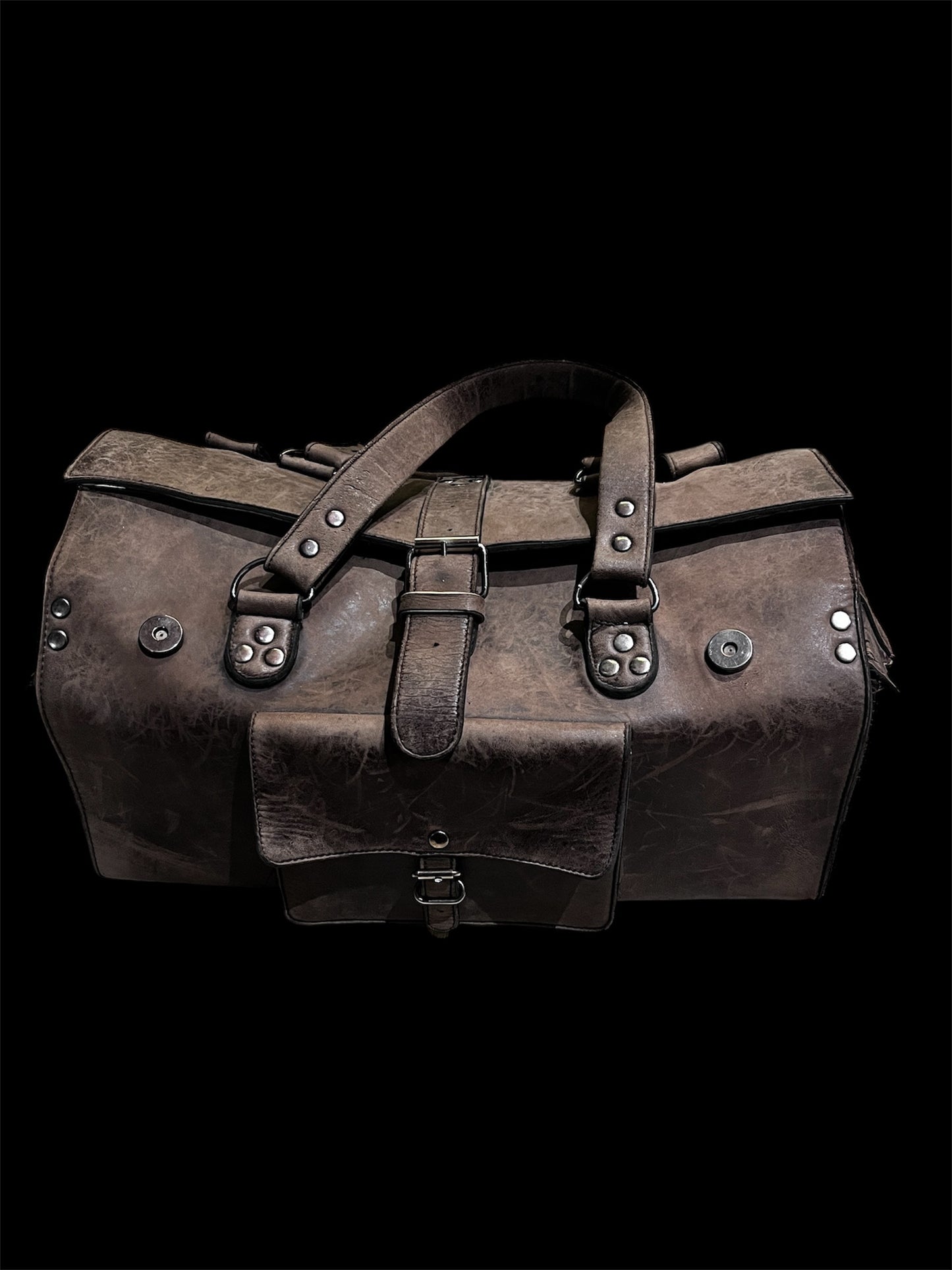Vintage Brown Leather Bag #6051