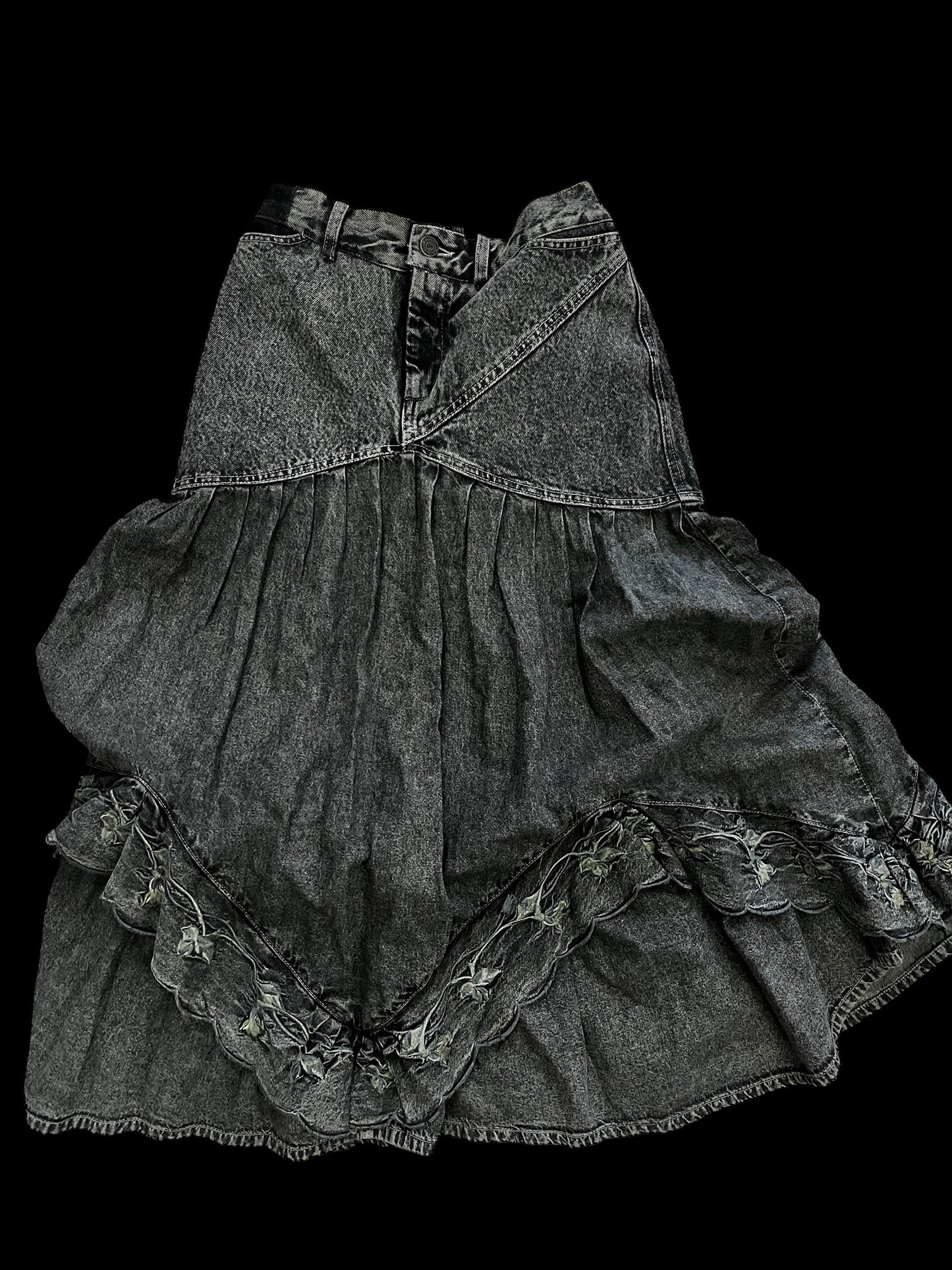 Washed Maxi Skirt #6687