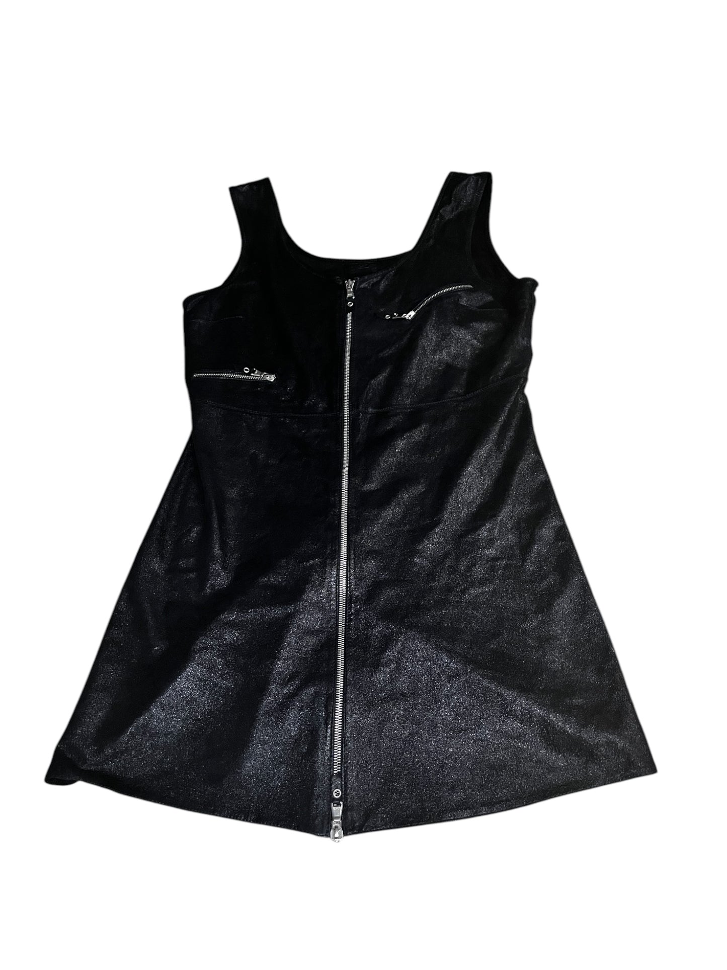 Zipped Leather Dress #6687