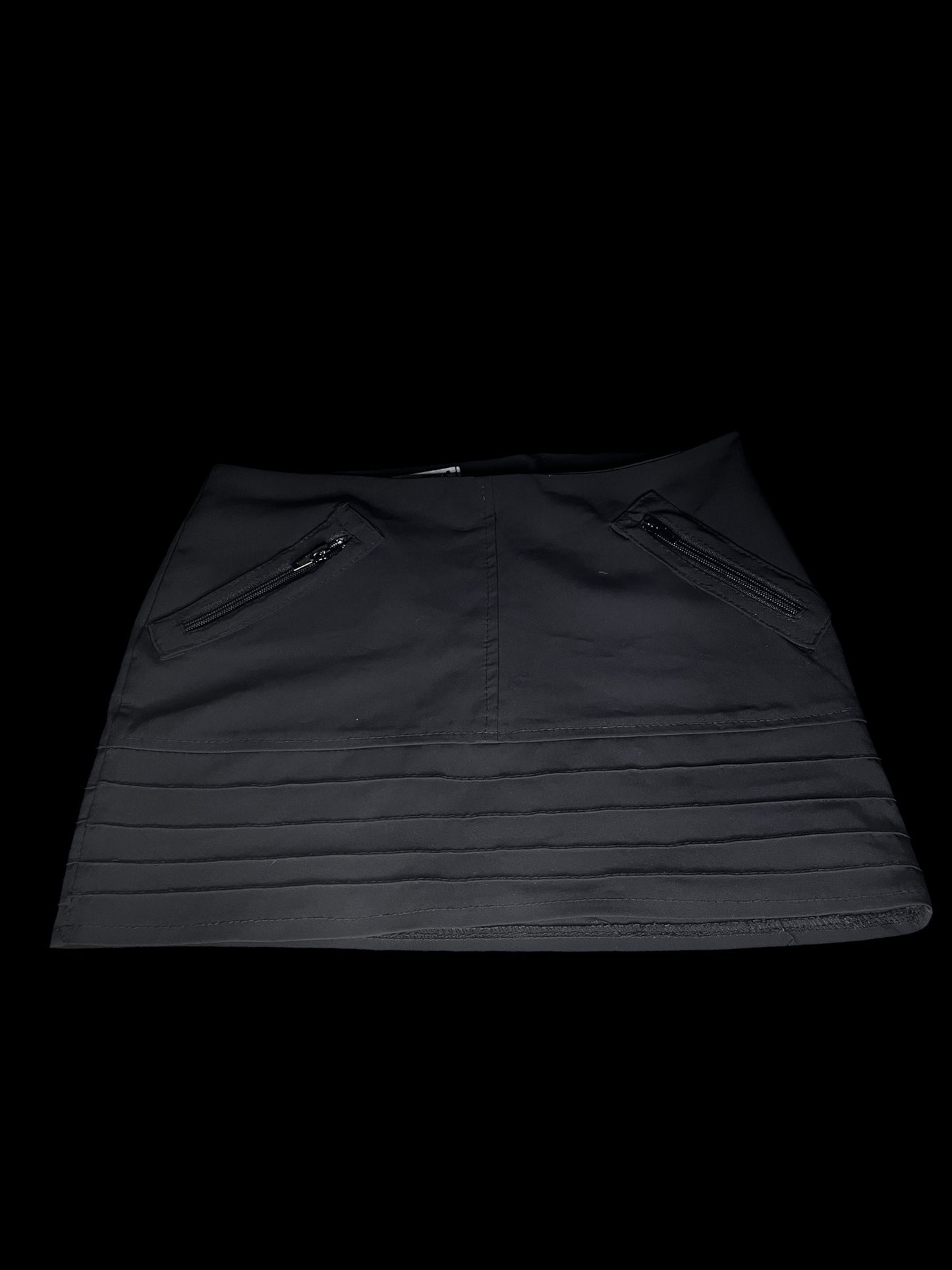 Black Zipper Mini Skirt #6583