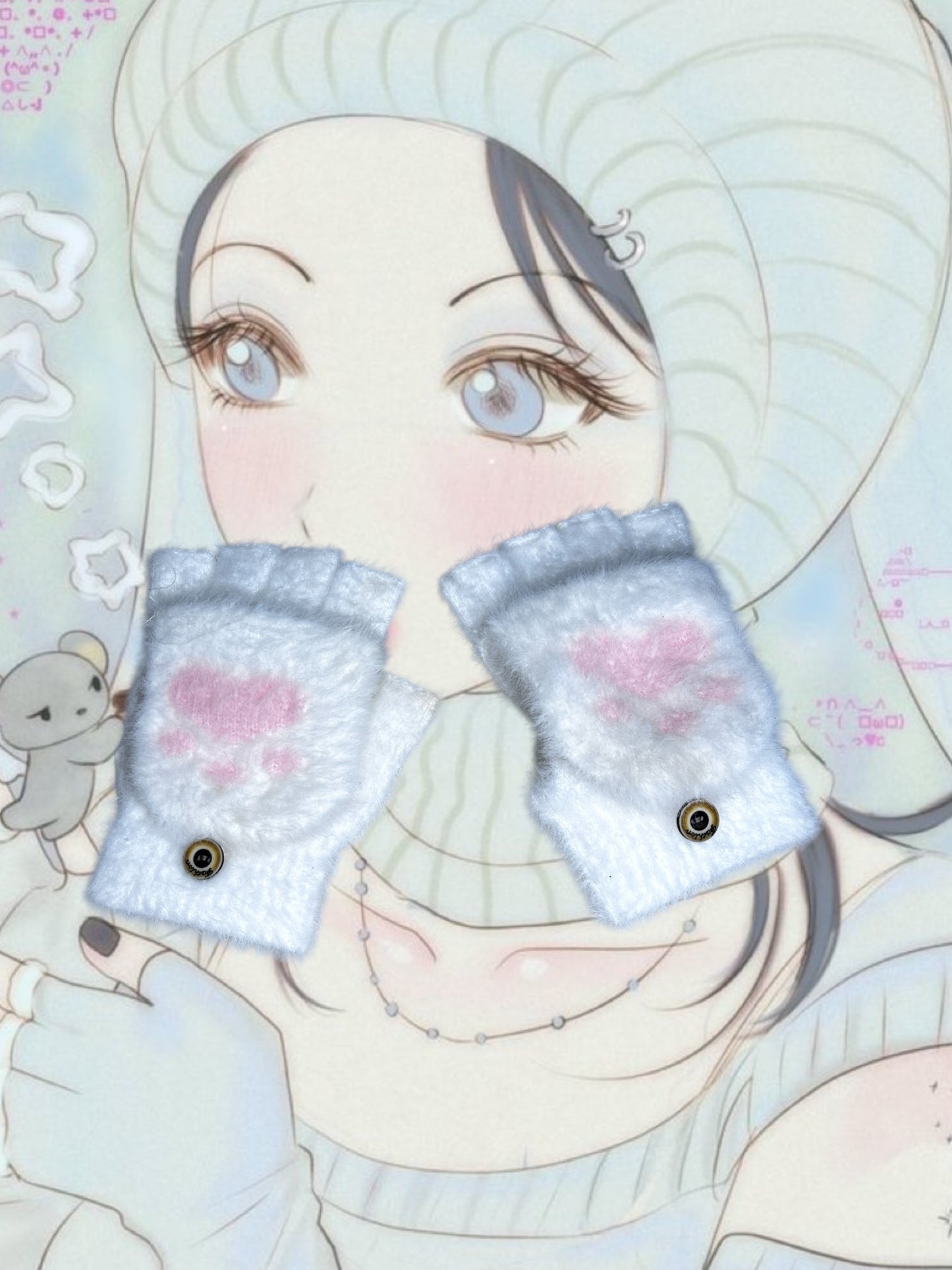 Kitten Finger Gloves #6373