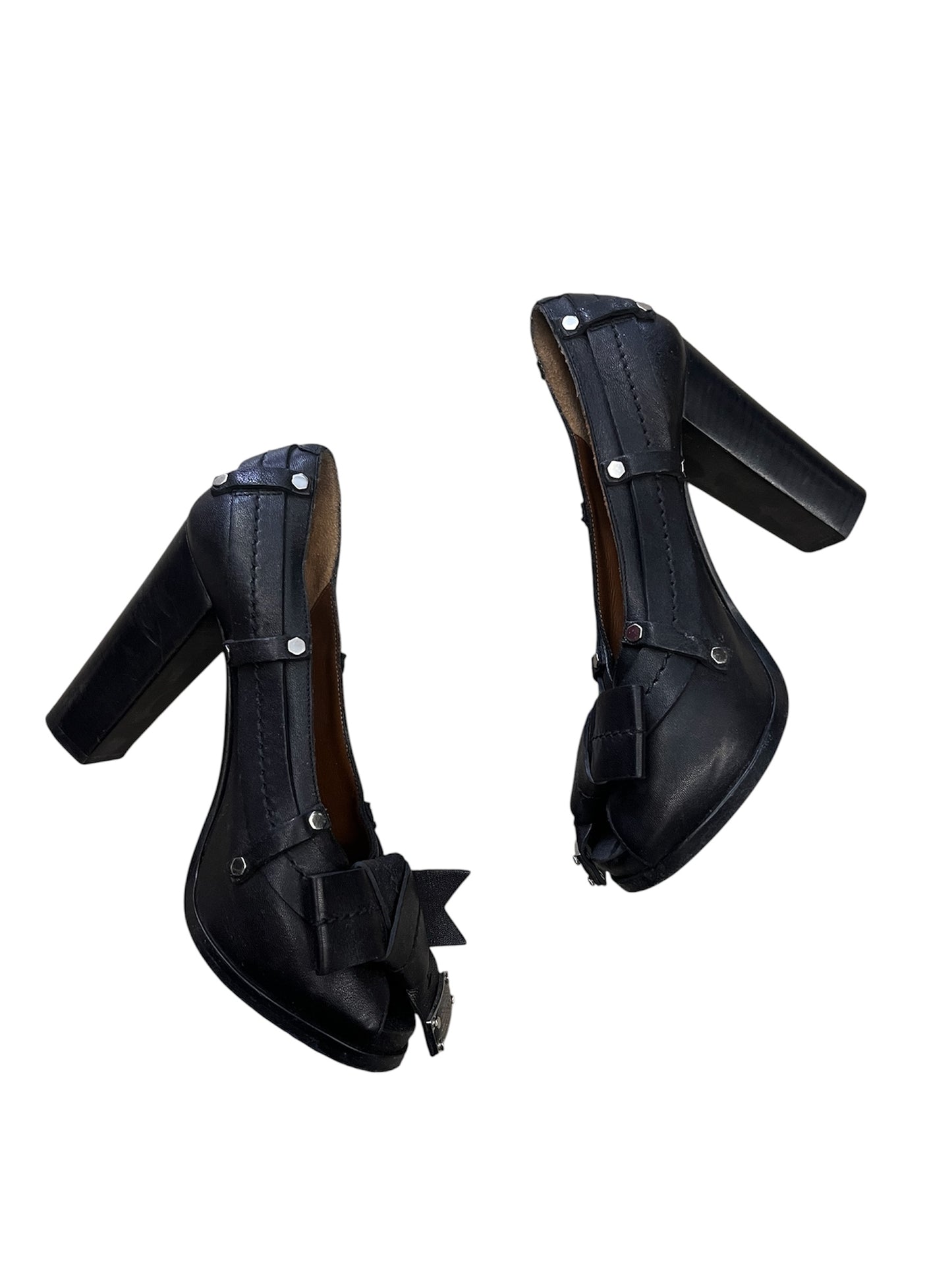 Marc by Marc Jacobs Studded Leather Peep Toe Heels #12733