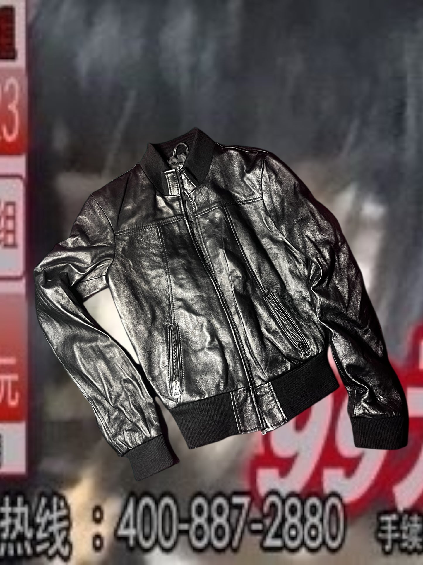 2000s Leather Jacket #10628