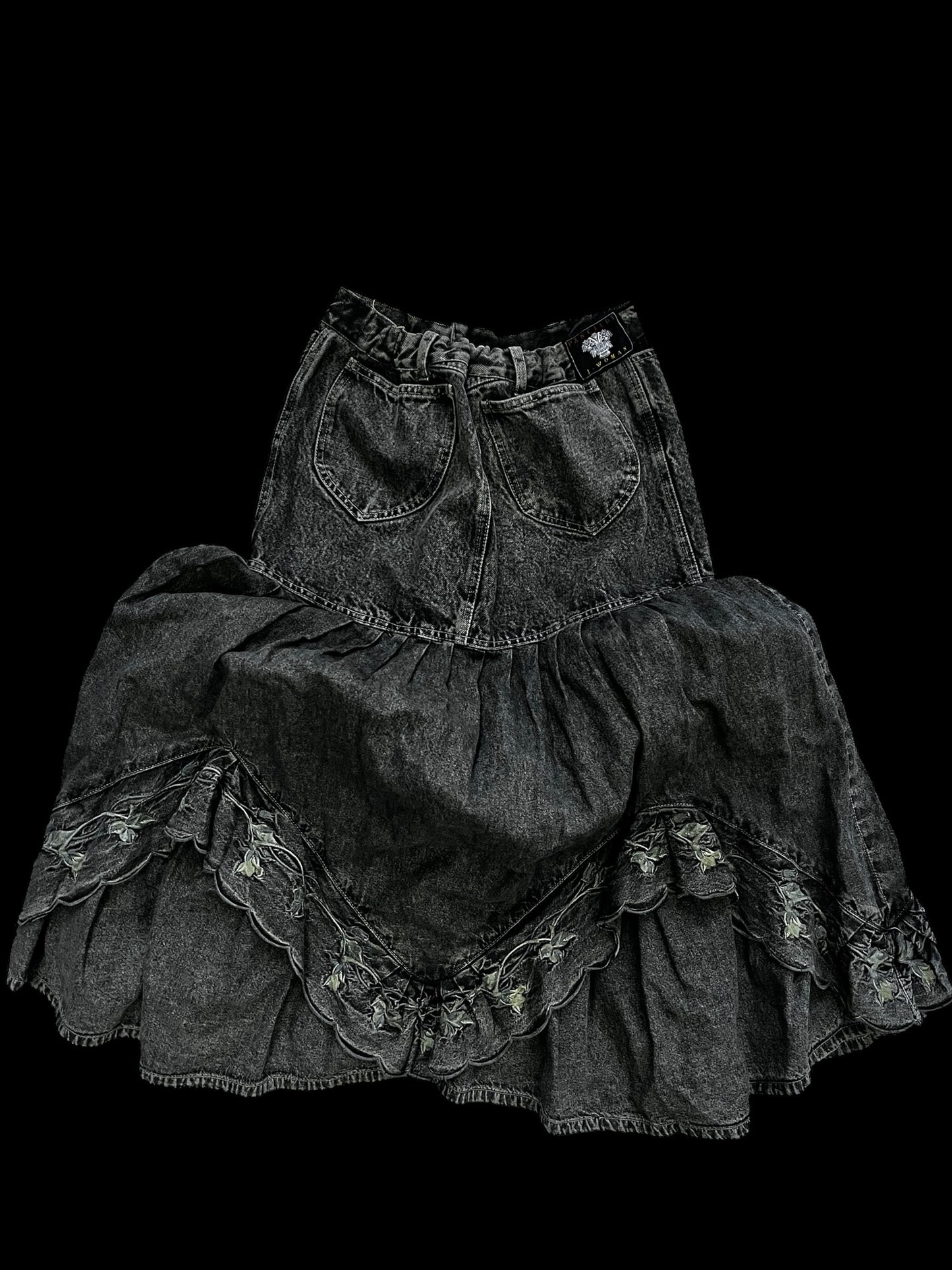 Washed Maxi Skirt #6687