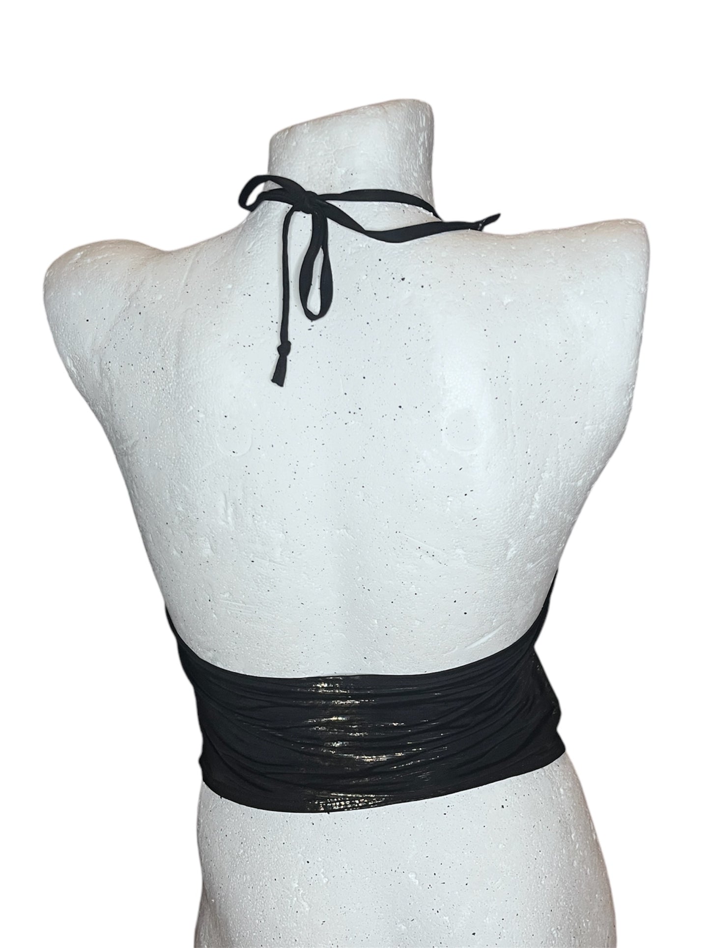 Sensual Metallic Halter Top #5820