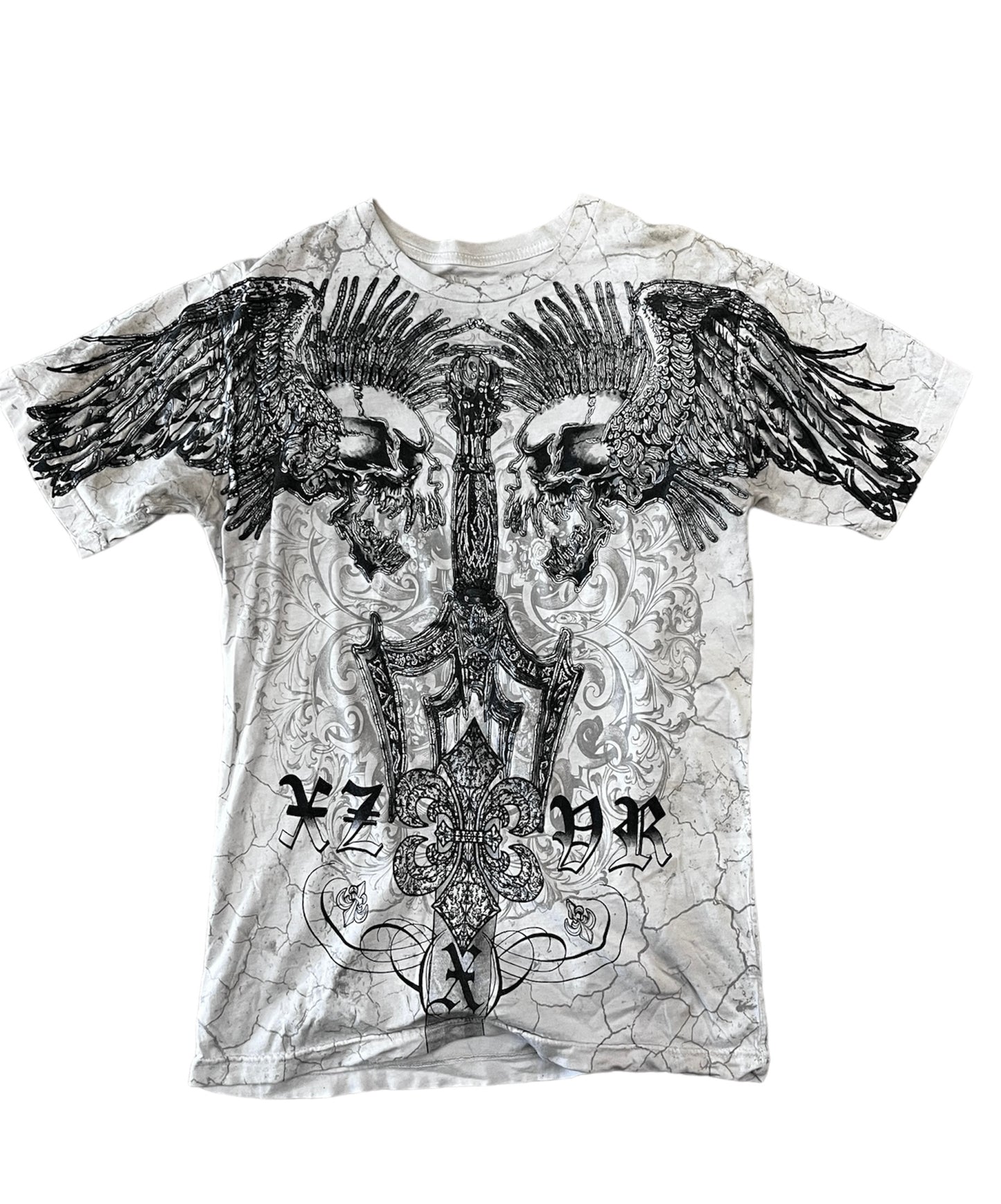Tattoo Angel Affliction Tee L #5257