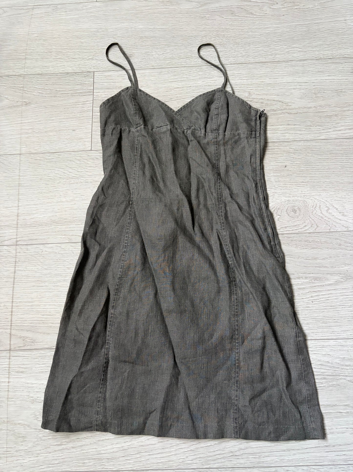 Vintage Armani Jeans Structured Grey Midi Dress #13227