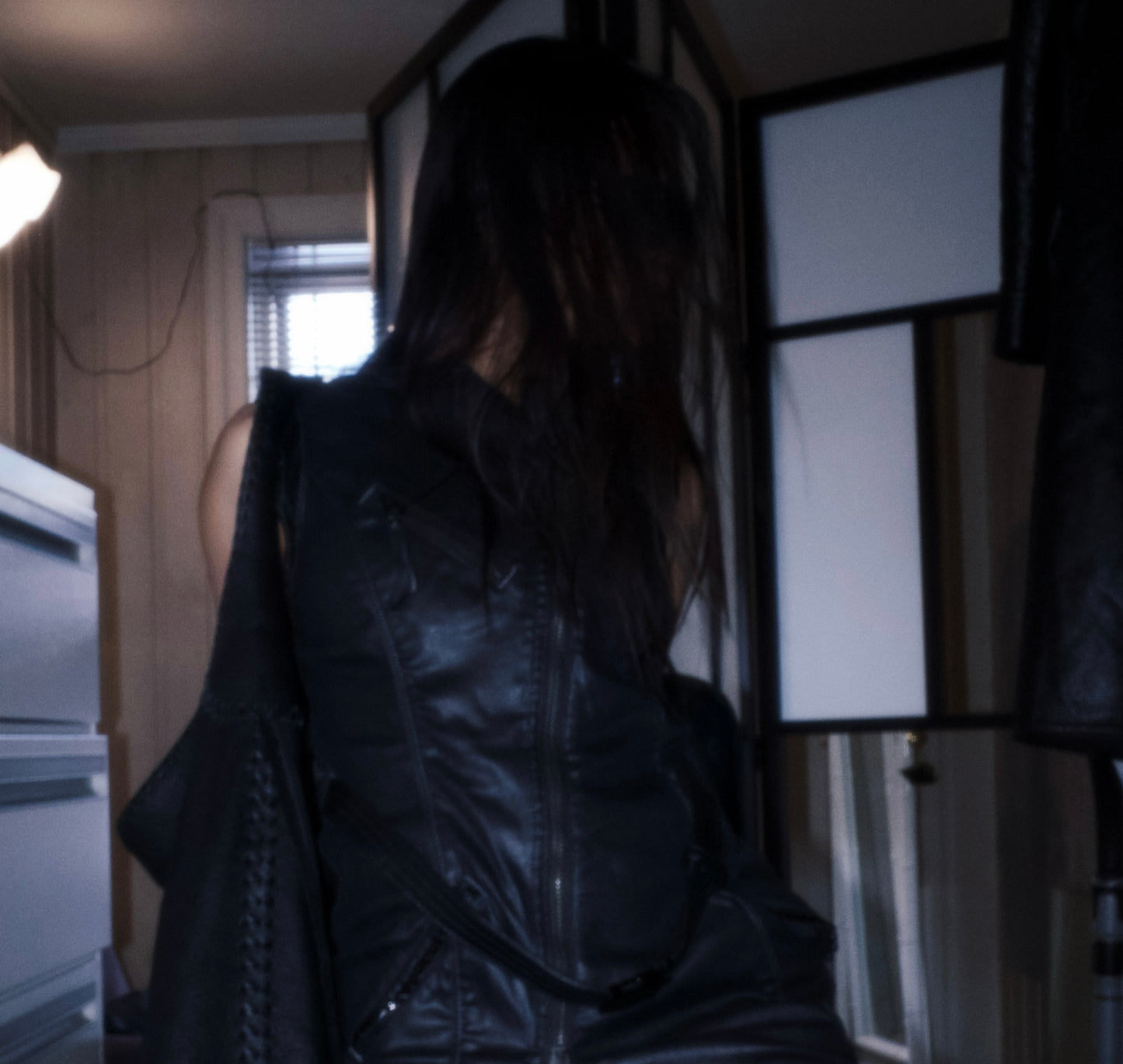 GUESS Zip Moto Dress – Black #11647