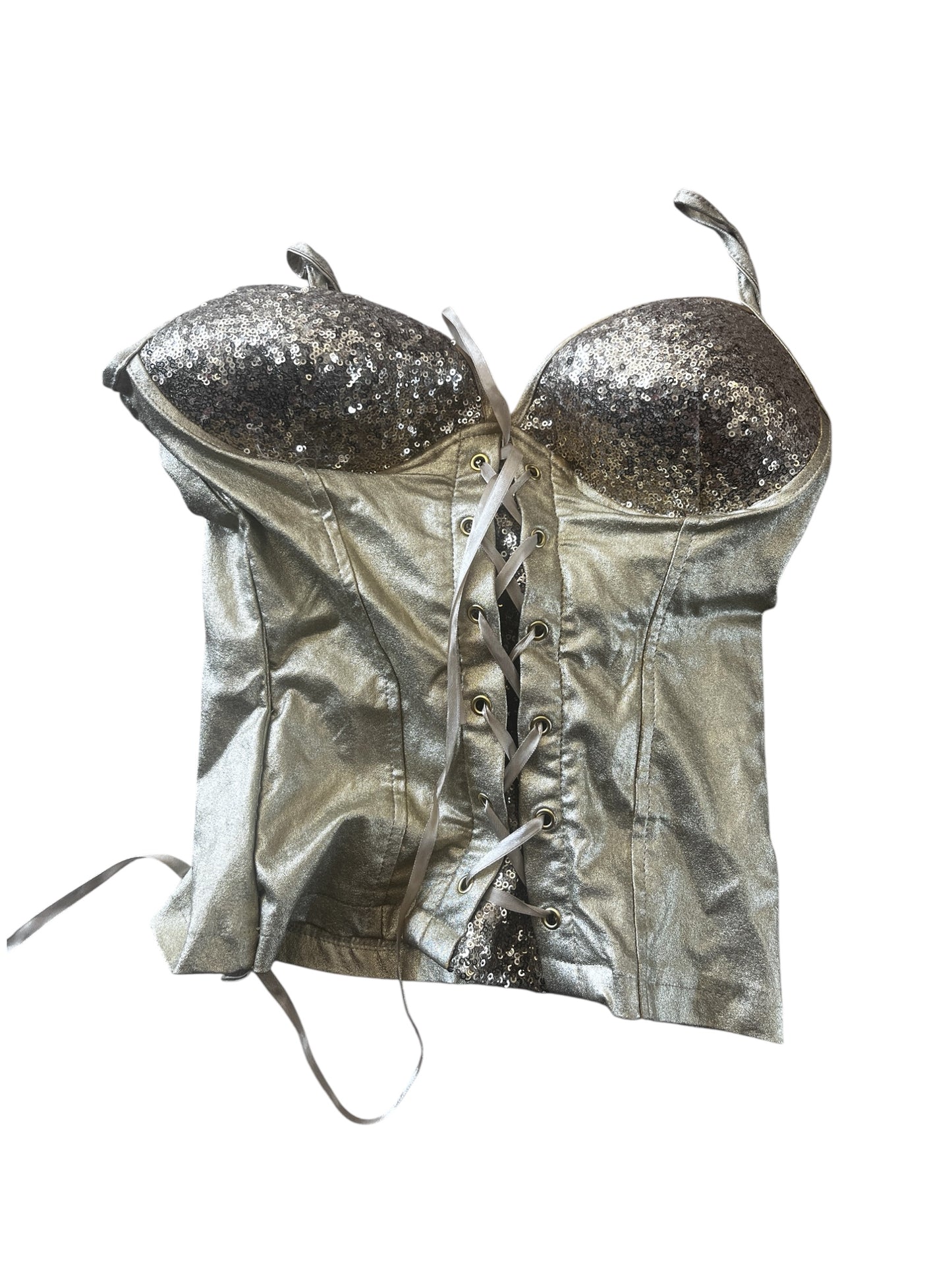Gold corset top #9238