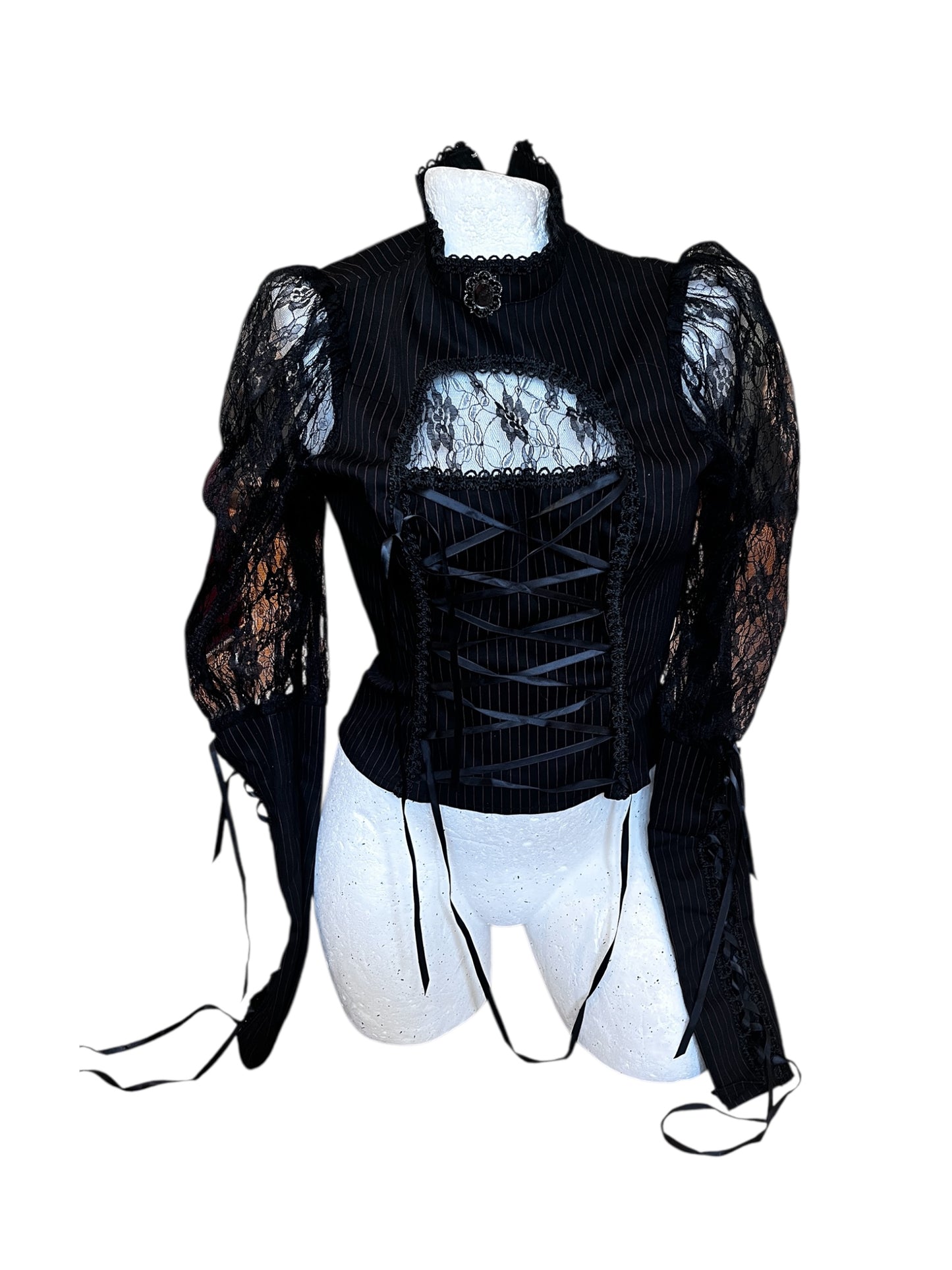 Phaze Black Lace Up Corset Top