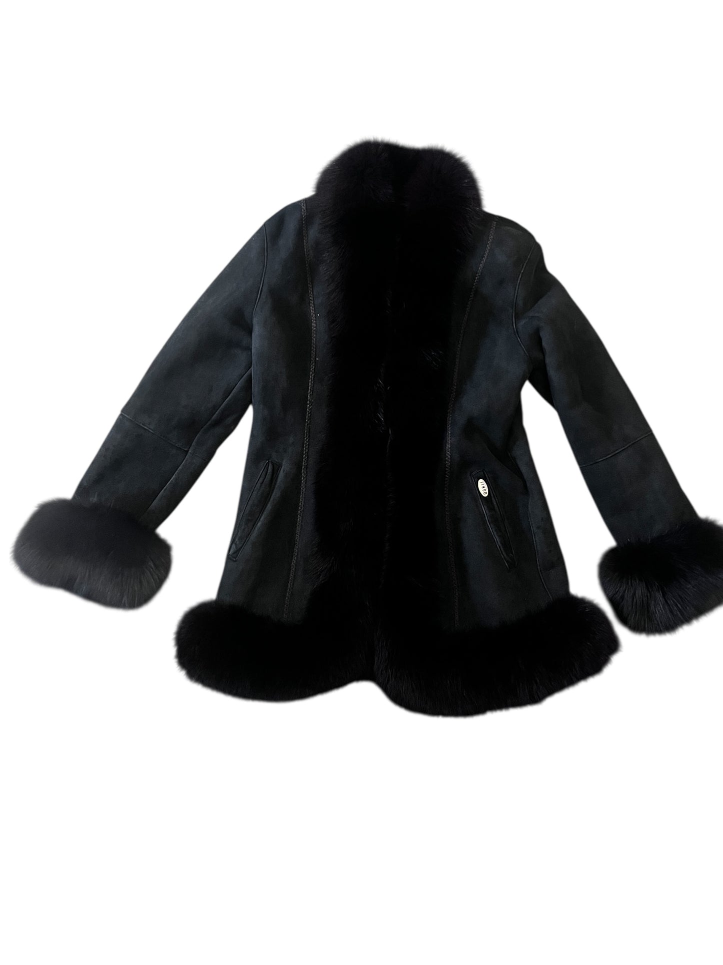 Suede Leather Fur Jacket #10393