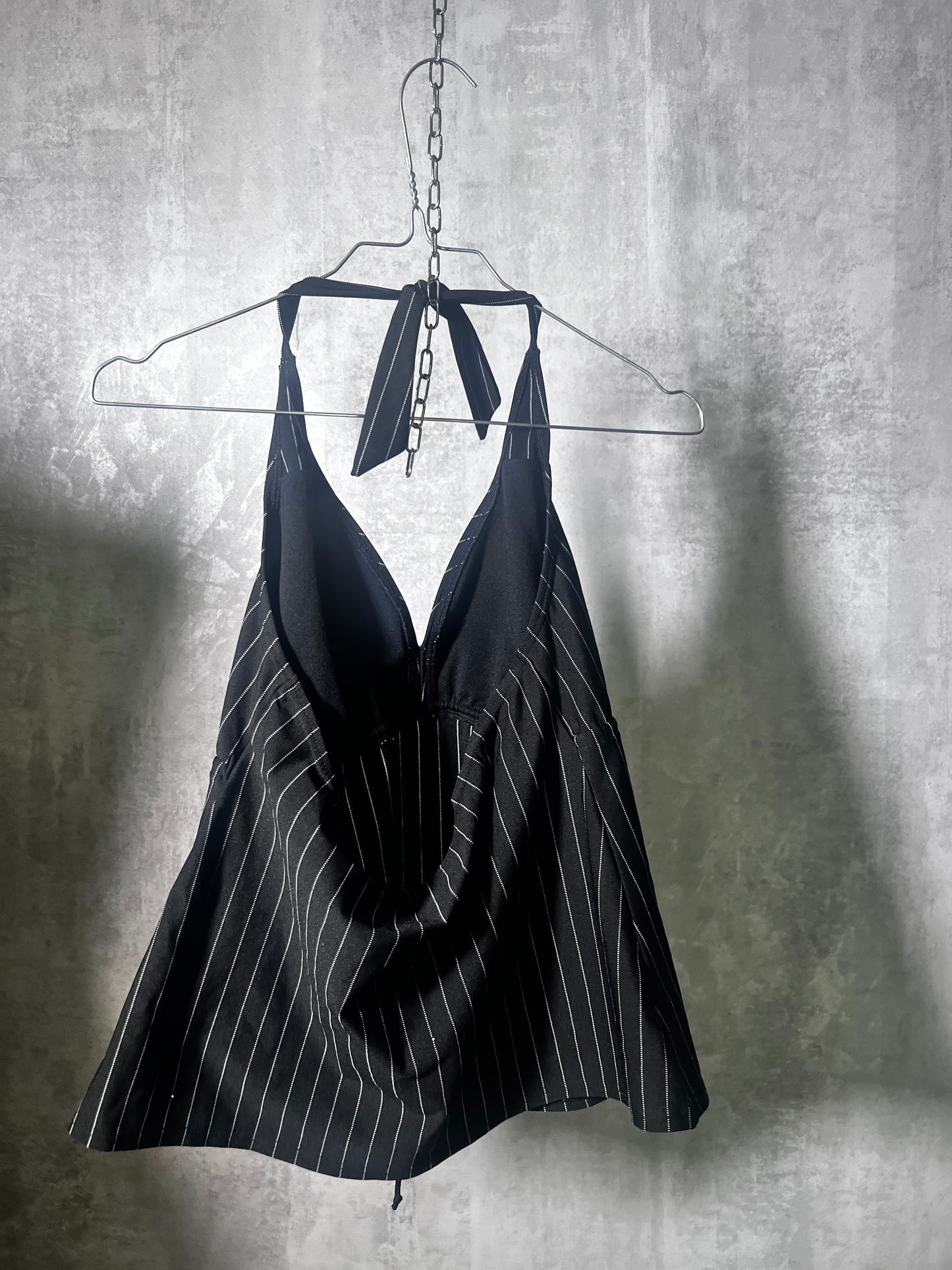 Pinstripe Halterneck Top #10669