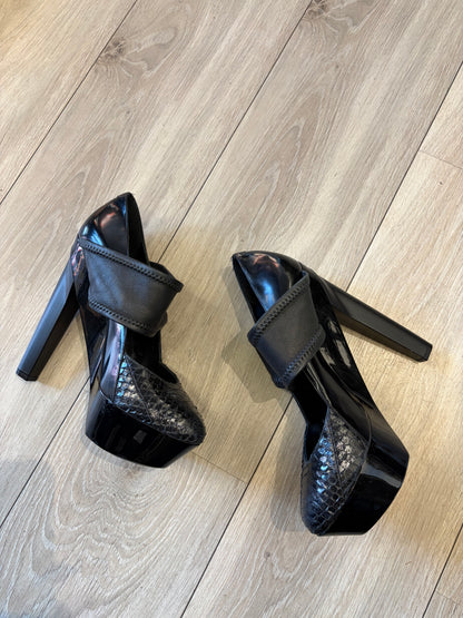 Pierre Hardy Black Platform Mary Jane Pumps #13631