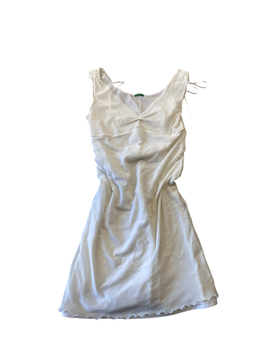 Benetton Ivory Ruched Mini Dress #12788