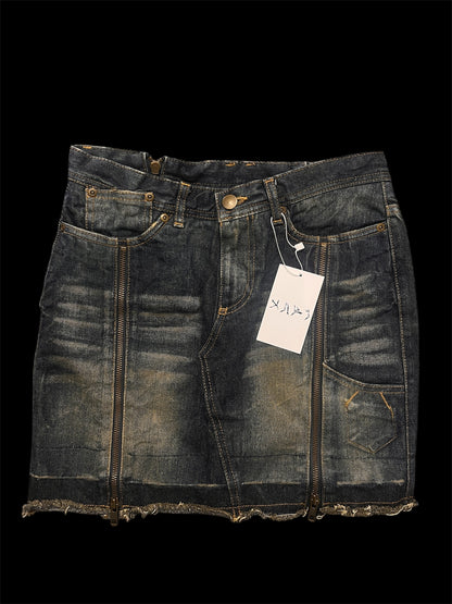 Washed Denim Skirt #10882