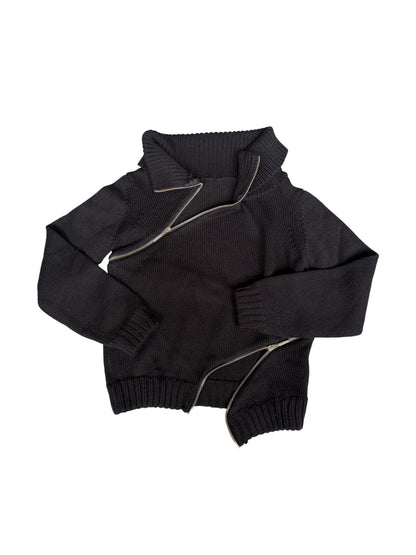 Zip Merino Wool Sweater #13173