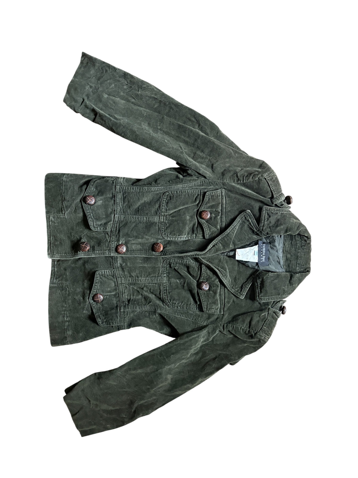 Patrizia Pepe Olive Green Fitted Military Jacket #13556