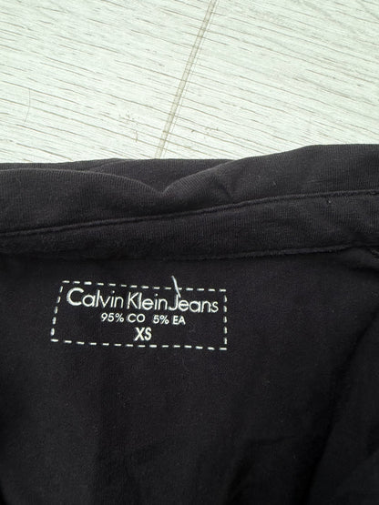 Calvin Klein Jeans Y2K Rhinestone Polo Top #13216