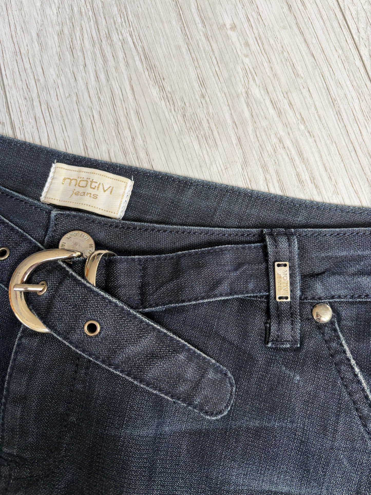 Motivi Belted Denim Mini Skirt #13170