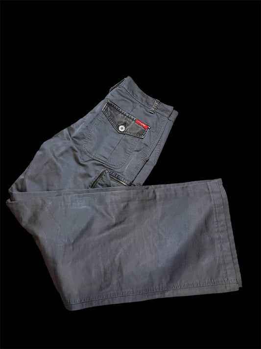 Grey Y2K cargo-style trousers #11282