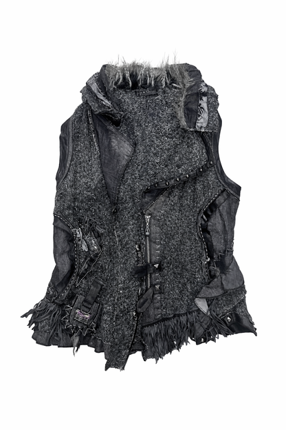 Juju & Christine Textured Vest #11374