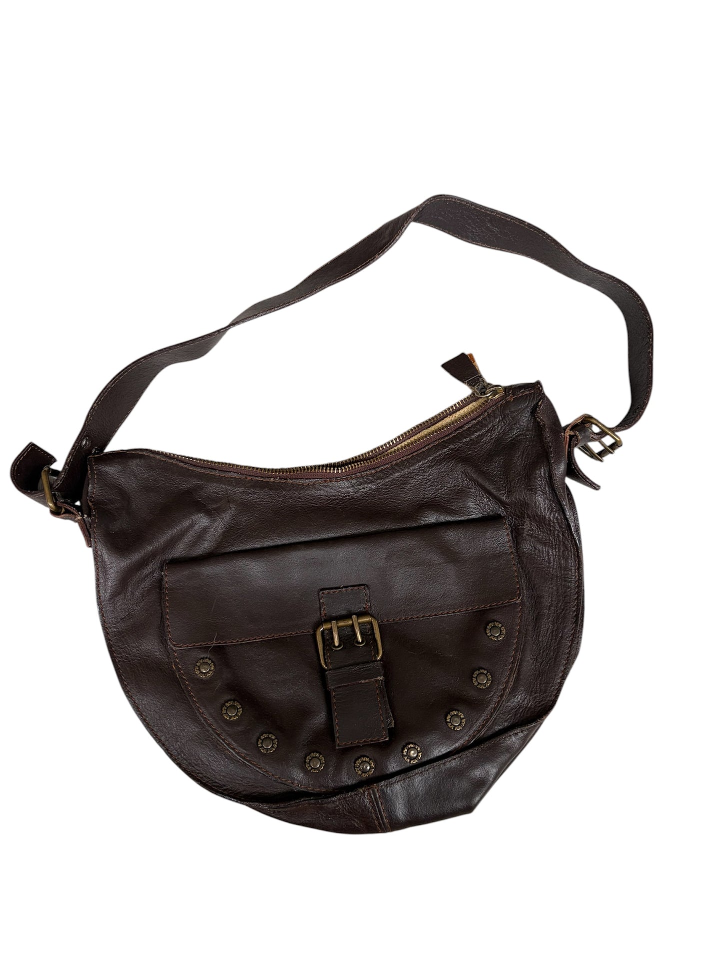 Studded Leather Shoulder Bag #13174