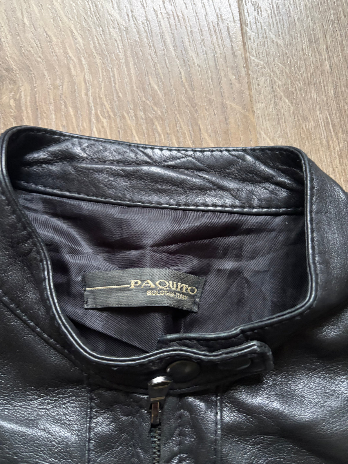 Paquito Black Leather Moto Jacket with Cargo Pockets #13562
