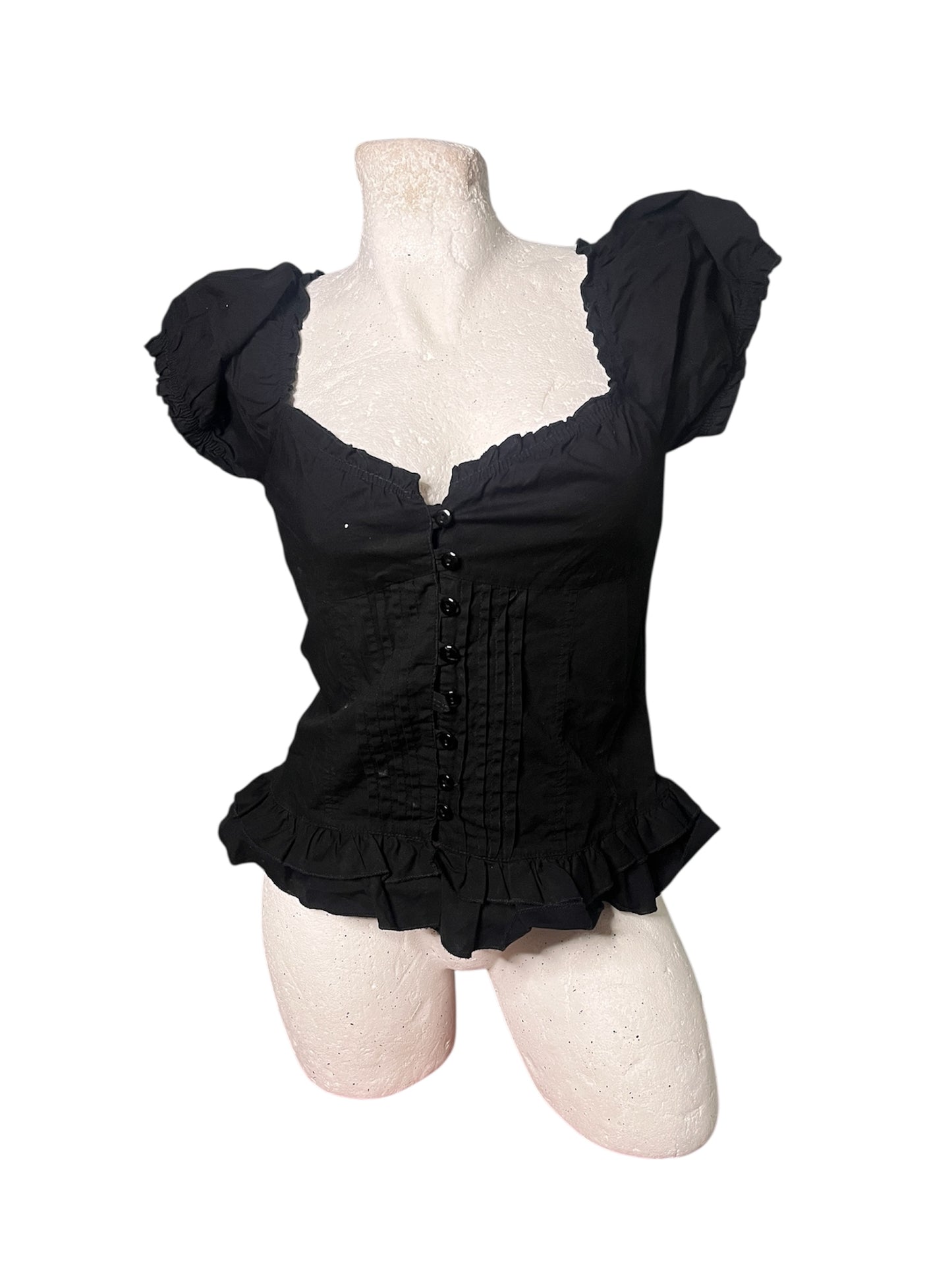 Corset Lace-Up Cotton Top #11961