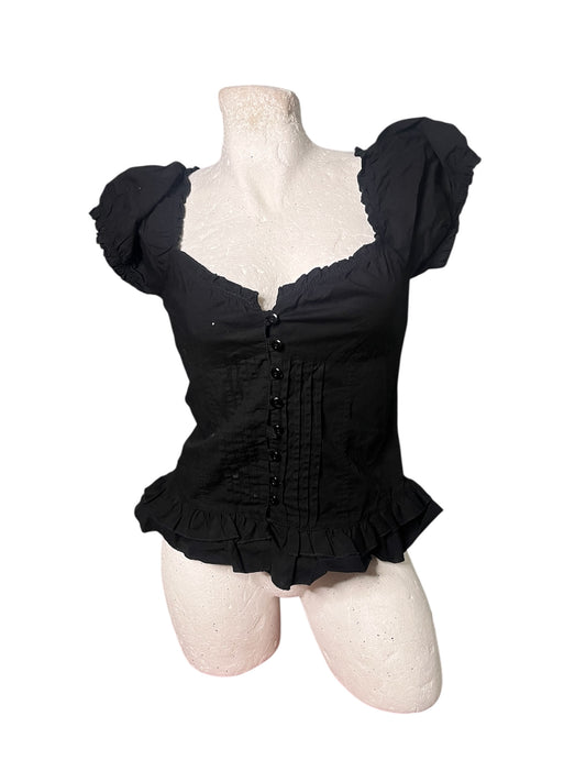 Corset Lace-Up Cotton Top #11961