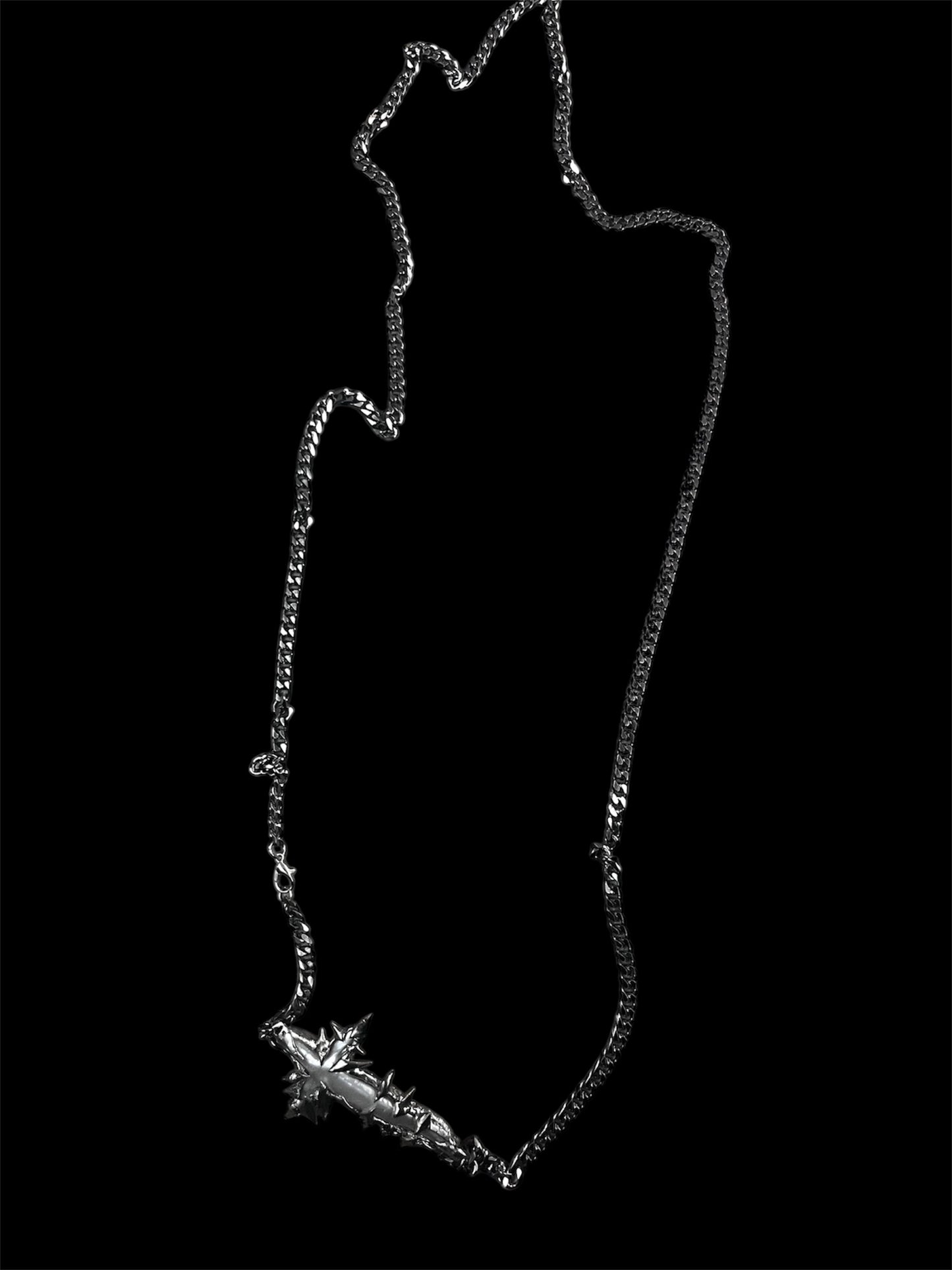 Spike Cross Necklace #10767