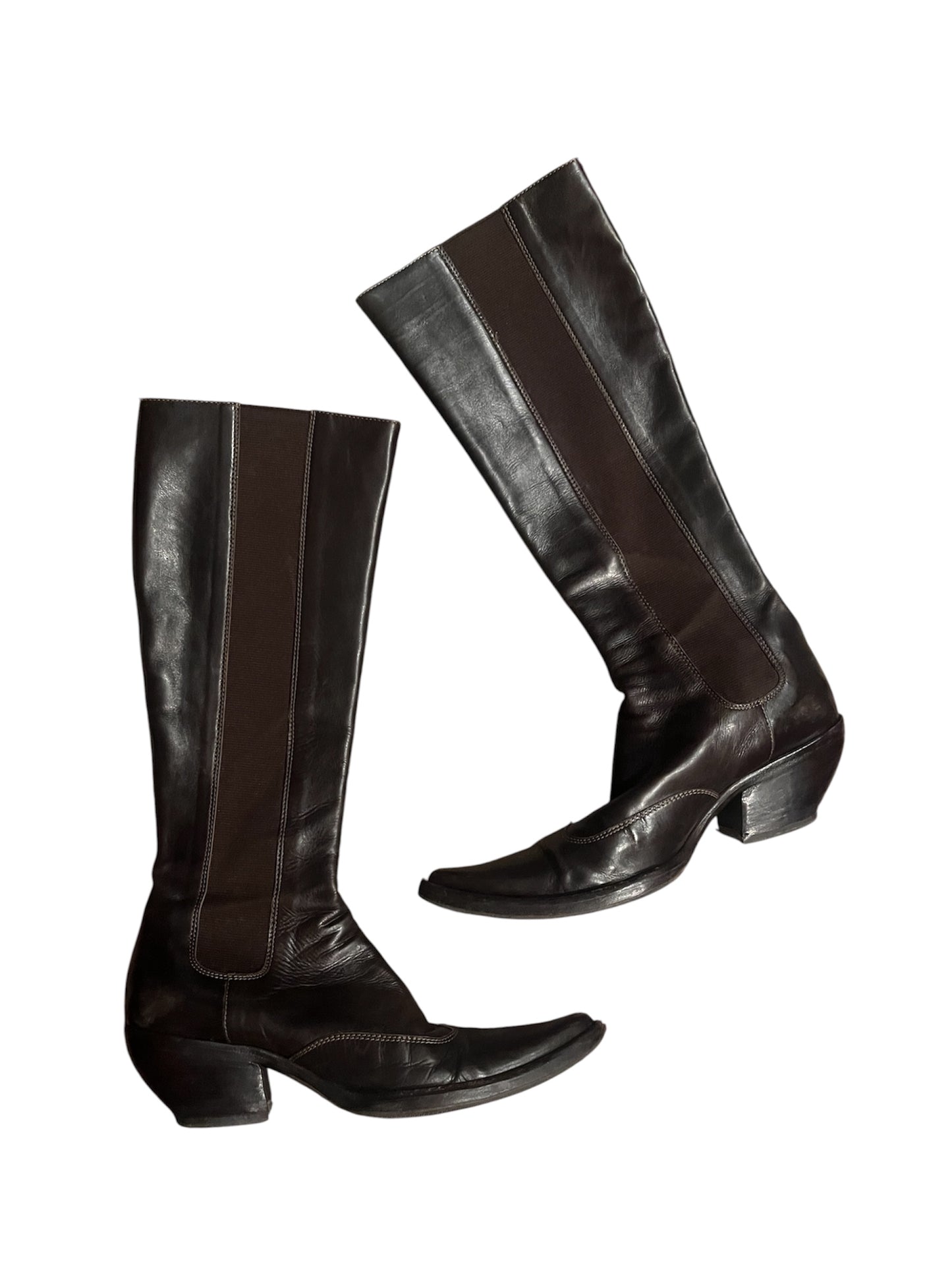 Italian Leather Knee High Boots #12713
