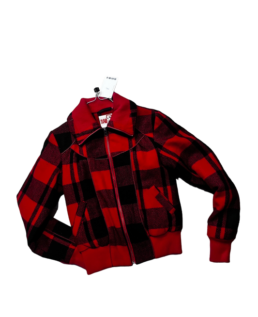 Punk London Cropped Red Plaid Jacket