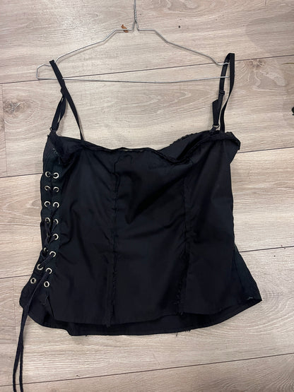 Andrea Rosati Black Corset Cami Top #10519