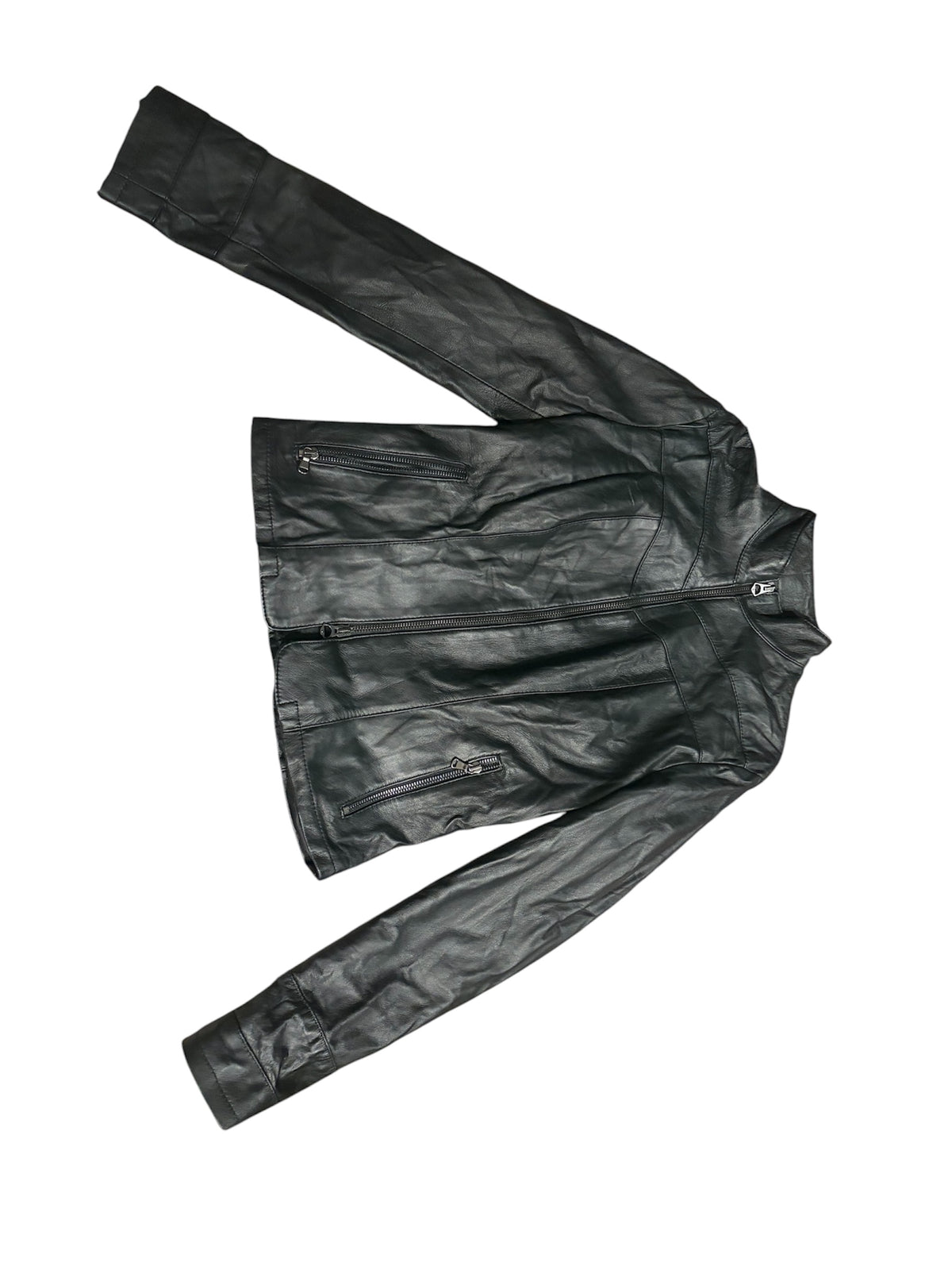 Imperatrice Black Fitted Leather Jacket #13569