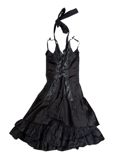 Rinascimento Y2K Corset Lace-Up Ruffle Dress #13205