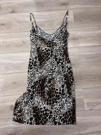 Animal Print Cotton Slip Dress #12859