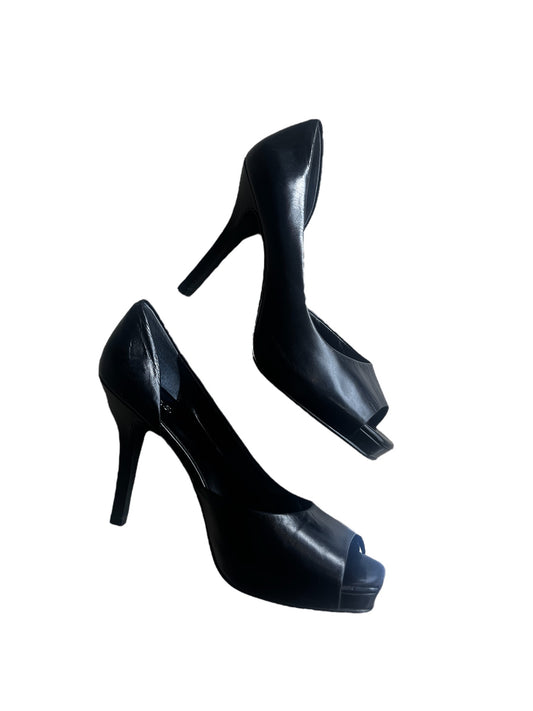 M.P.S Black Heels with Open Toe 38-39 #4027