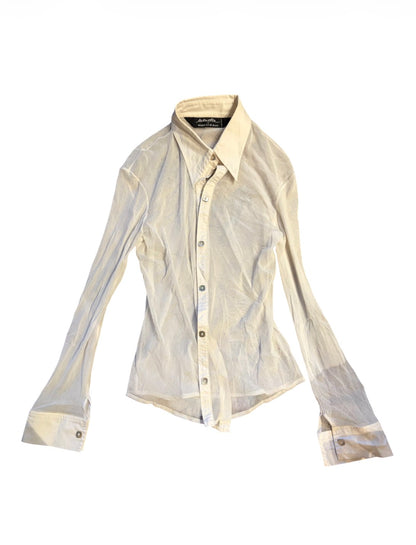 Murielle de Mariella Burani Sheer Mesh Shirt