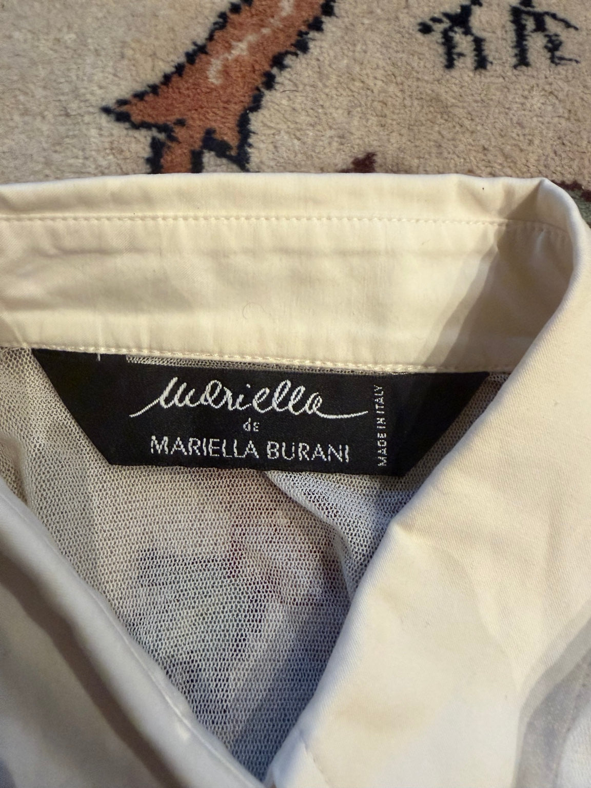 Murielle de Mariella Burani Sheer Mesh Shirt