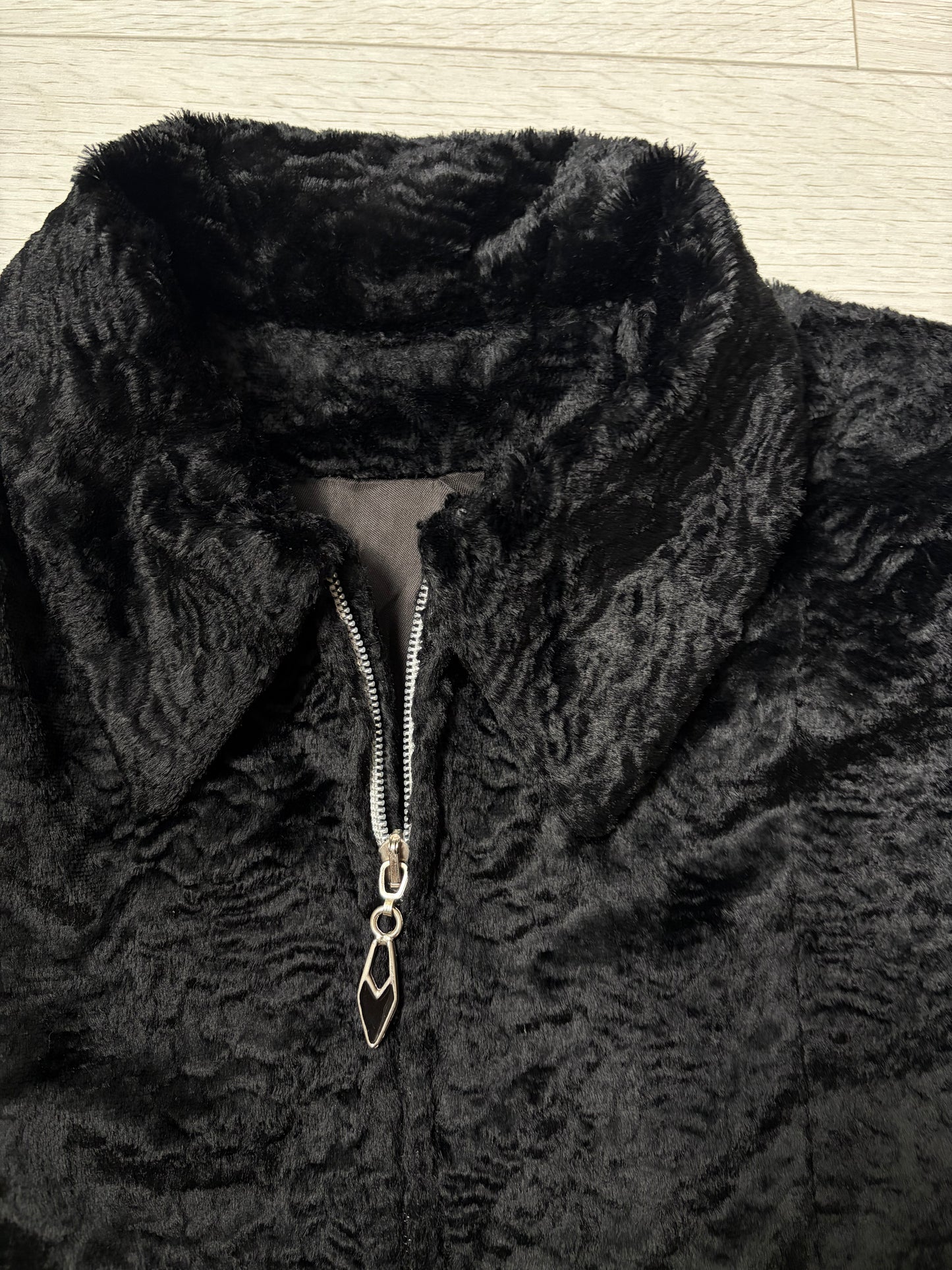 Italian Cropped Textured Velvet Jacket #13200