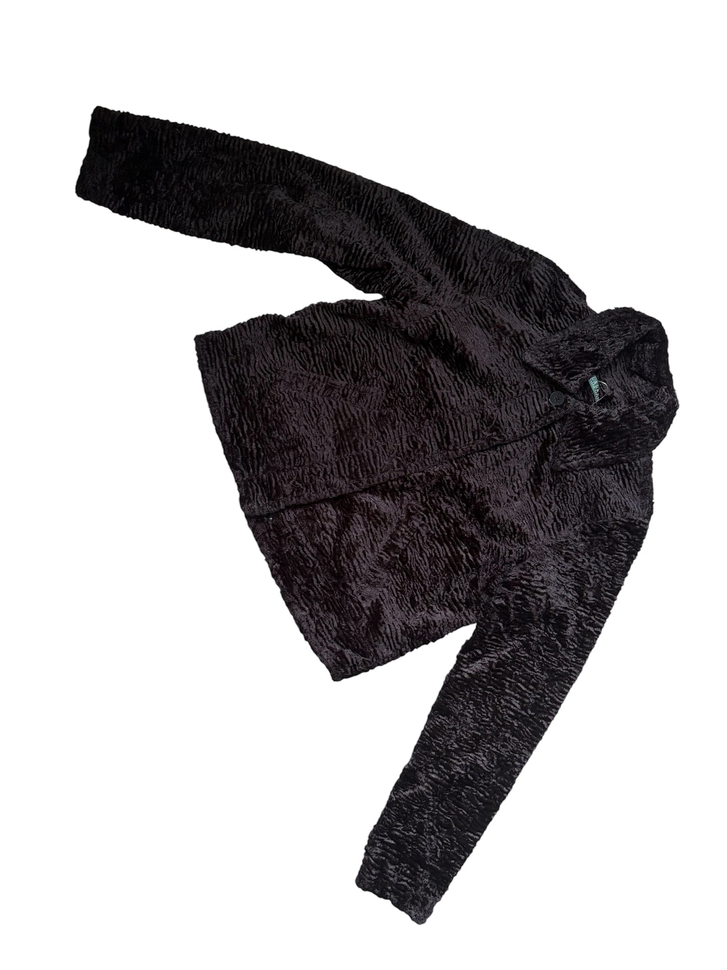 Vintage Lauren Ralph Lauren Textured Faux-Fur Jacket #13222
