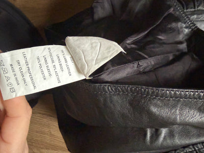 Marciano by Guess Black Lambskin Biker Jacket #13558