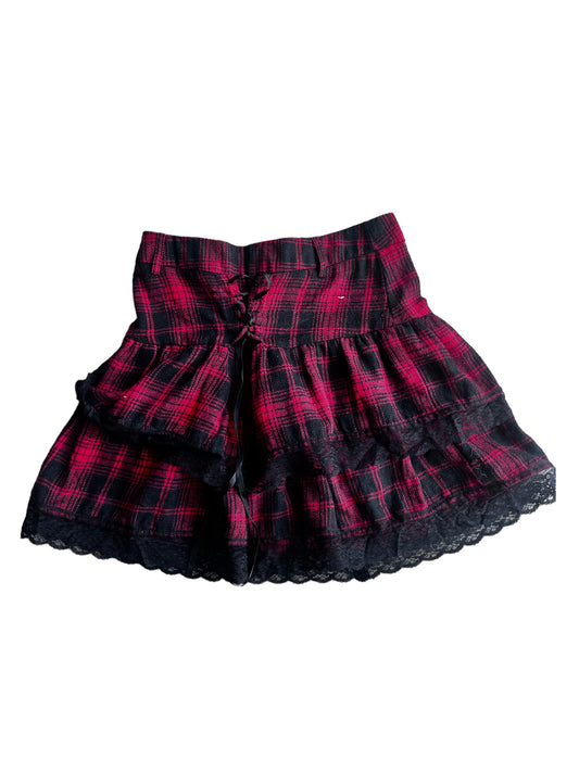 Plaid Skirt S #4063
