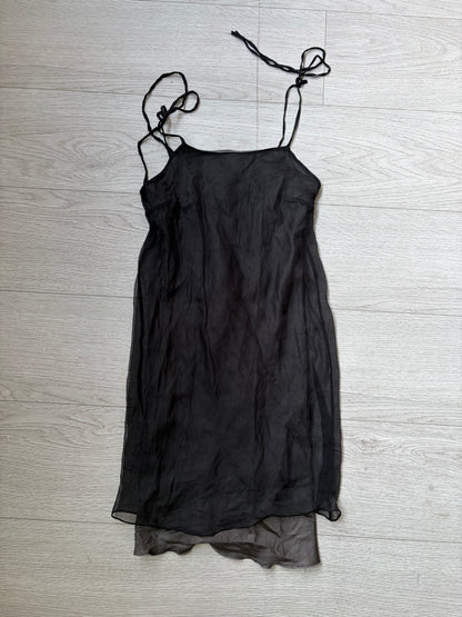 Motel Y2K Layered Tie-Strap Slip Dress #13219