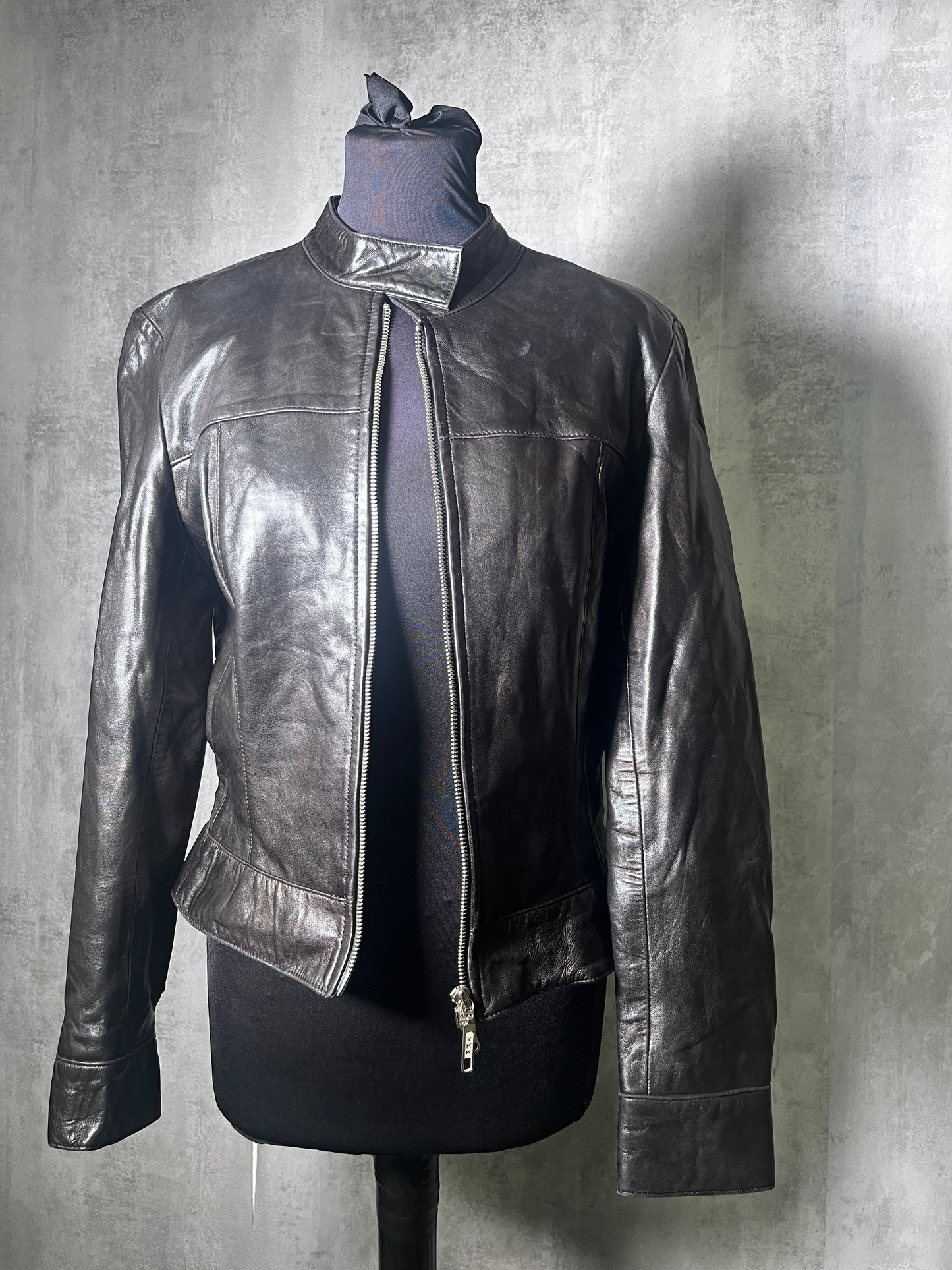 Metallic Leather Jacket #10535