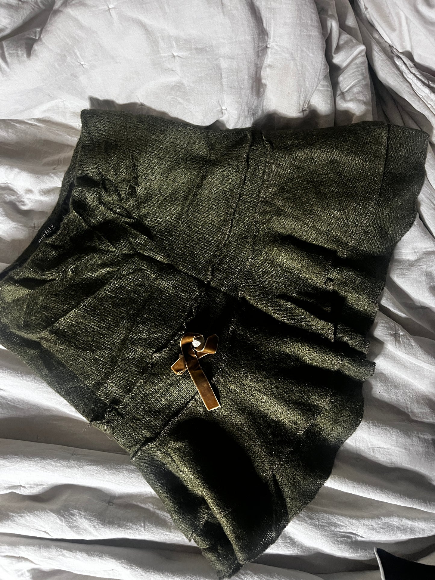 Boosley Italian Y2K Mohair Wrap Mini Skirt #11084