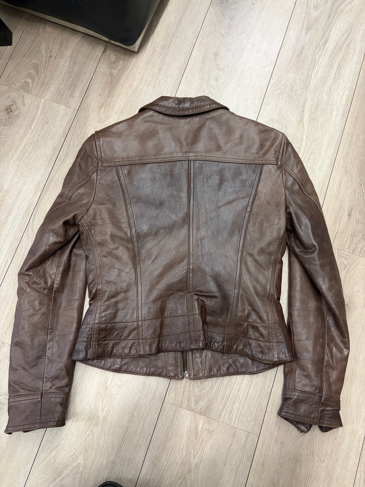 Sandro Ferro Brown Leather Jacket #13298