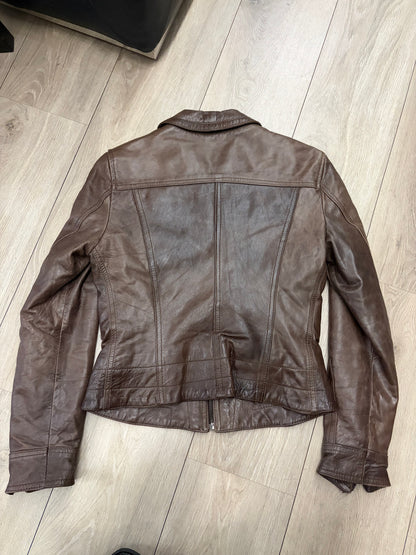 Sandro Ferro Brown Leather Jacket #13298